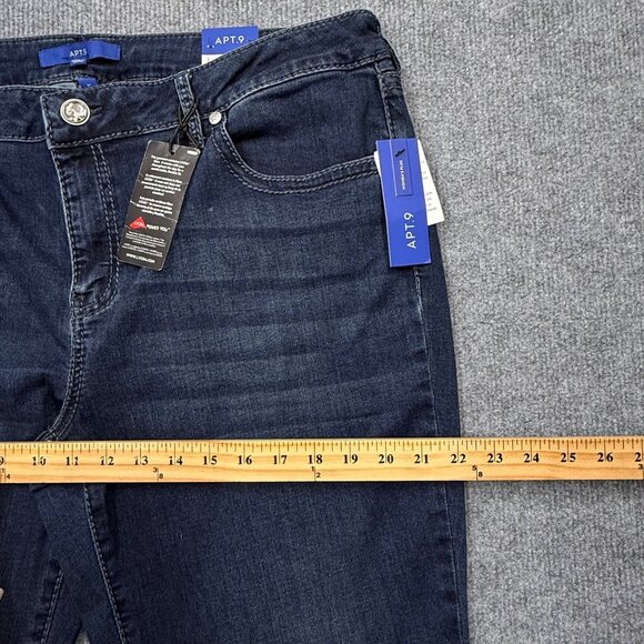 Apt 9 Distressted Boot Cut Jeans Rhinestones Cowgirl Glam Womens Plus 16WS NEW - Picture 12 of 14